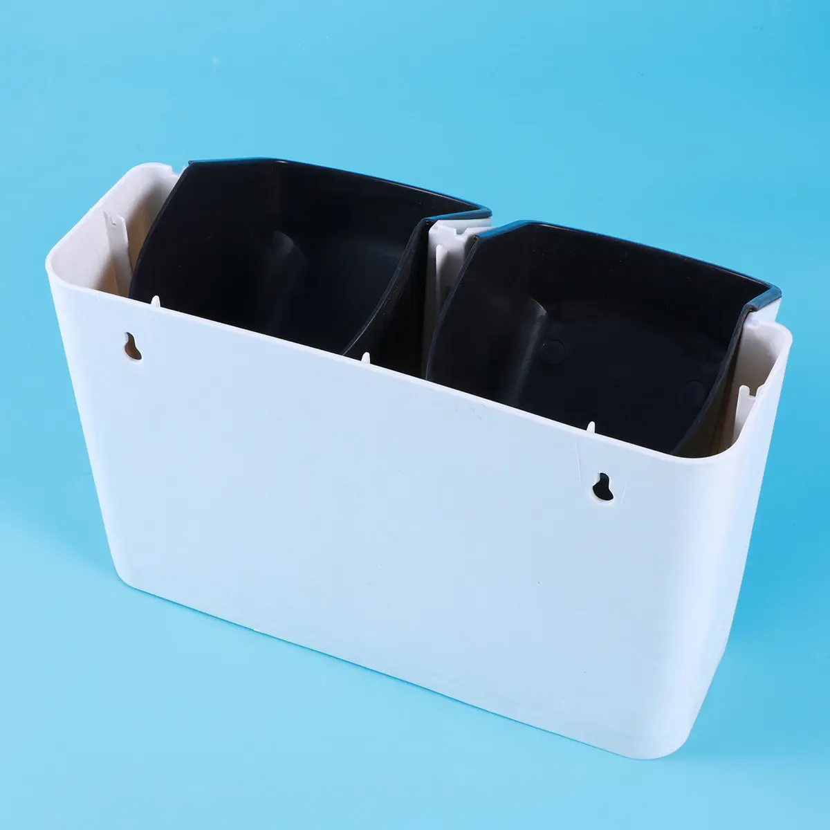 

Wall Planter 2 Pots PP Resin Vertical Garden Background Wall Mounted Pot for Indoor Hall Balcony Garden Mall