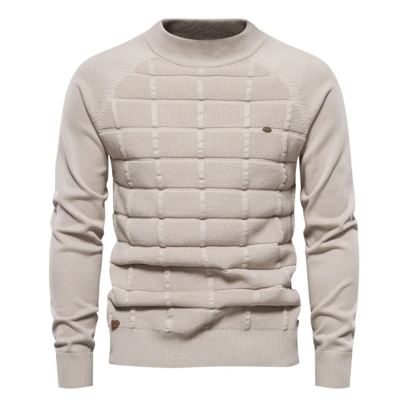 2023 Autumn/Winter New European and American Men's Round Neck Pullover Sweater Casual Bottom