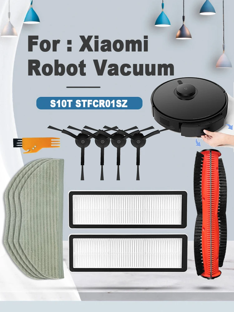 Wichtigsten Seite Pinsel Filter Mopp Tücher Ersatz Für Xiaomi Roboter Vakuum S10T STFCR01SZ Zubehör Teile