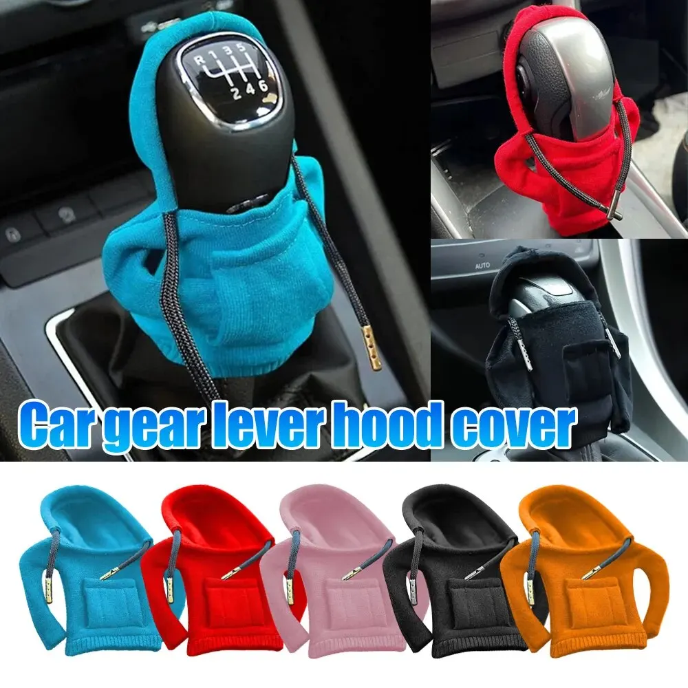 

10pcs Car Shift Knob Cover Creative Winter Fashion Hoodie Gear Handle Gear Lever Car Interior Decor Accessories Decorative Cover