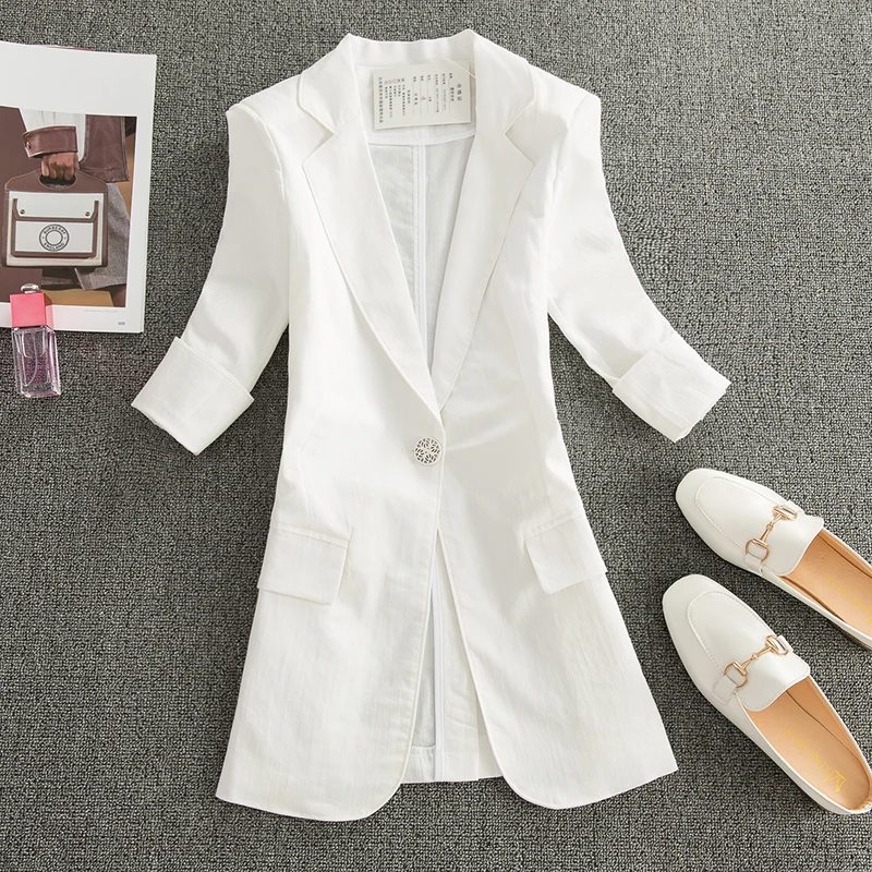 

Женский приталенный костюм Jaet 3/4 Sve, тонкий повседневный весенне-летний новый Sle, модная солнцезащитная верхняя одежда для похудения