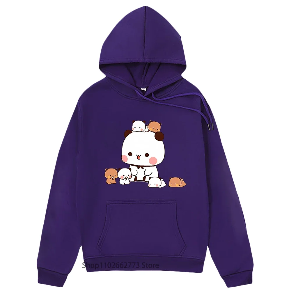 Women Hoodies Bubu and Dudu Sweatshirt Panda Bear Graphic Clothes Kawaii Cute Tops Girl Long Sleeve Casual Y2k Sudaderas Funny