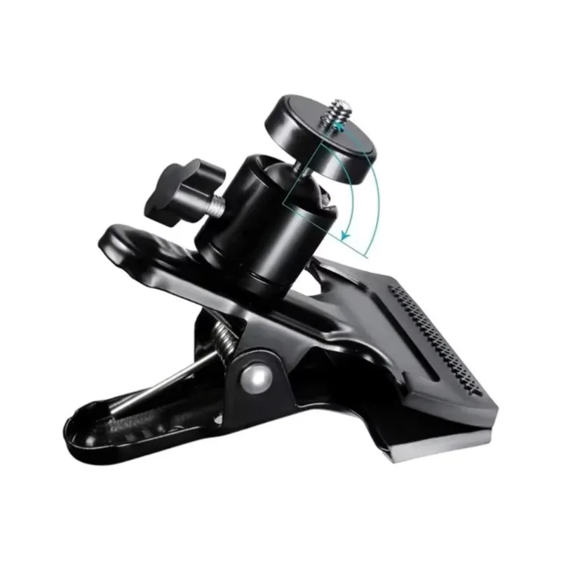 Ball Head Super Clamp Mount 1/4 inch Screw For Camera Phone LED Light Monitor Tripod Stand Metal Adjustable Universal Portable