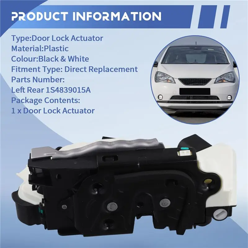 Classic-Door Lock Actuator 1S4839016A Car Door Lock Block Actuator For Skoda CITIGO Seat Mii VW Motor Lock Assembly Left Rear