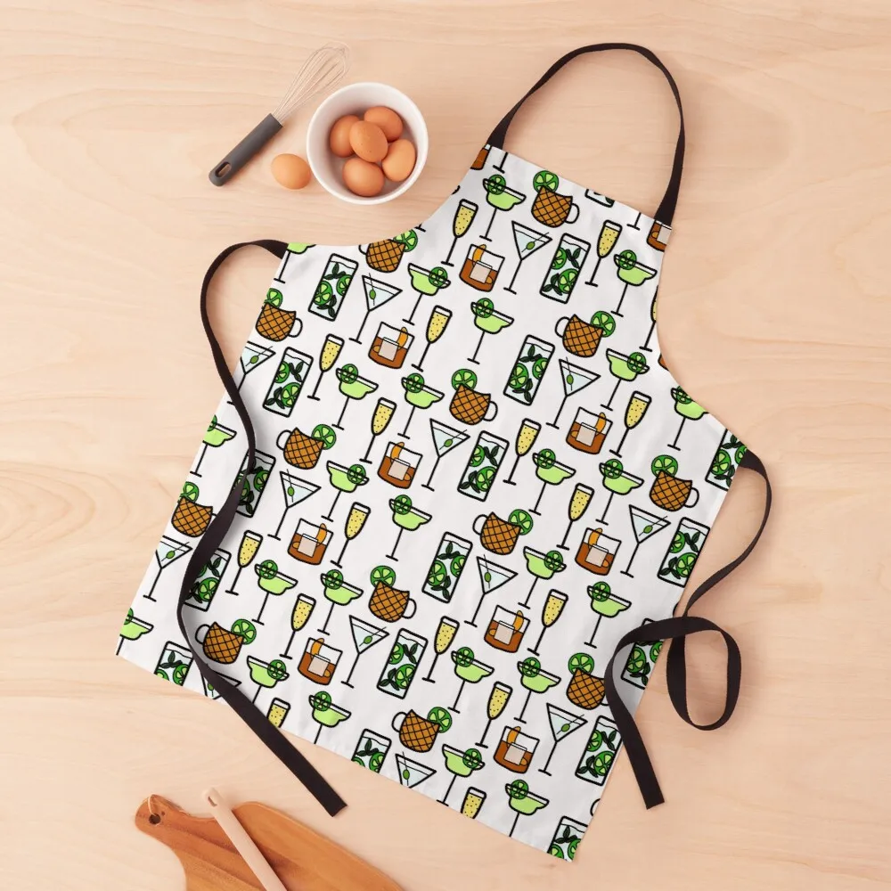 Bottoms Up Cocktails Drinks Apron Apron women's waiter apron