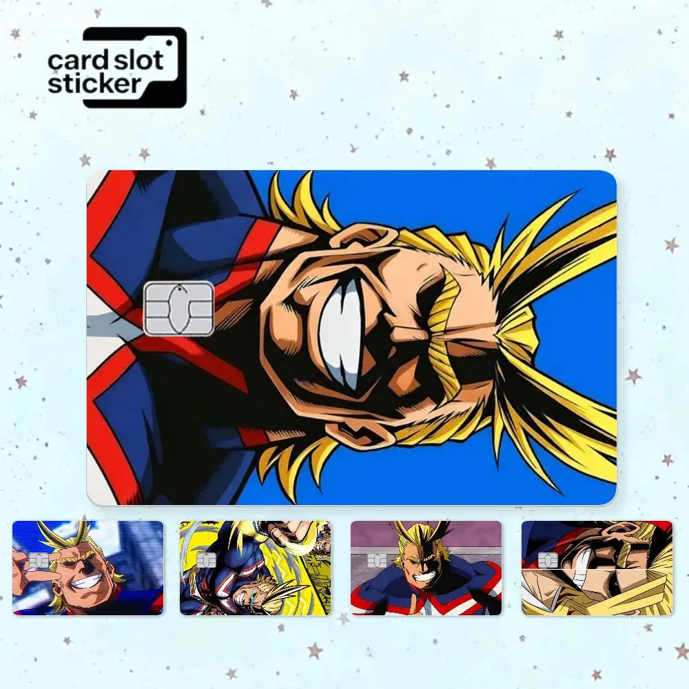 All Might is a hero  Credit Card HD Stickers Game Card Decal Small Chip Waterproof Sticker Gift