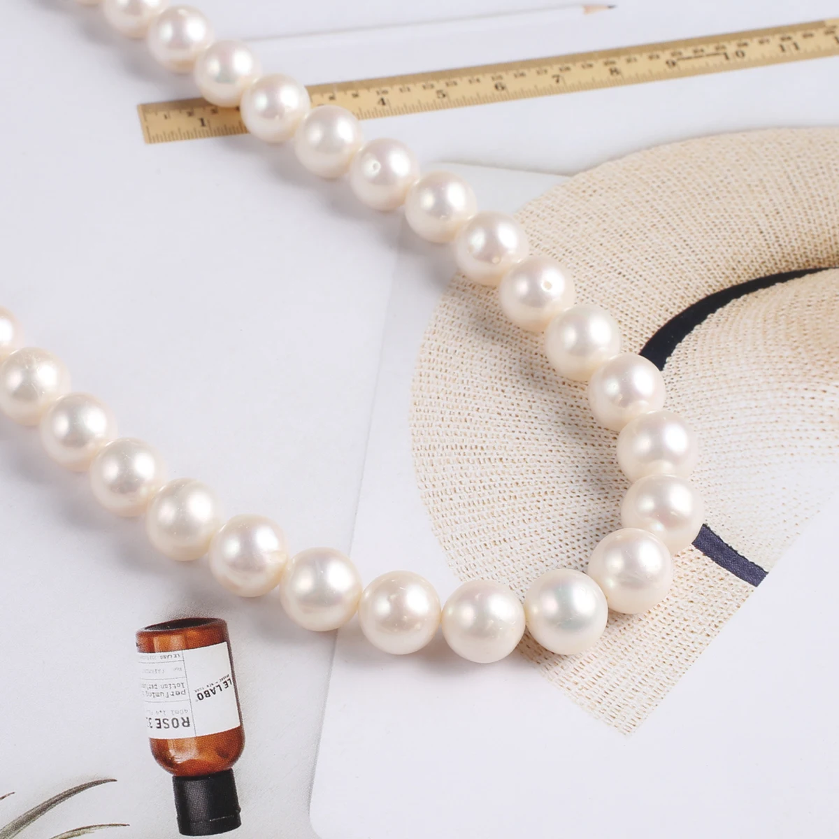 Natural Freshwater White Pearl Punch Bead Jewelry Making DIY Wedding Bride Necklace Bracelet Accessories Elegant Jewelry 10-11mm