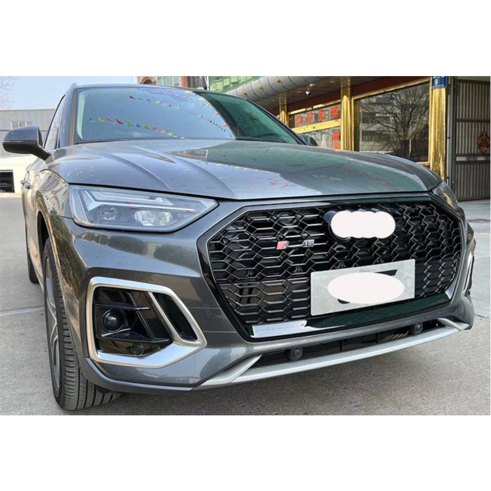 Car Front Bumper Grille Centre Panel Styling Upper Grill (Modify For RSQ5 Style) For Audi Q5/Q5L 2021 2022 2023+