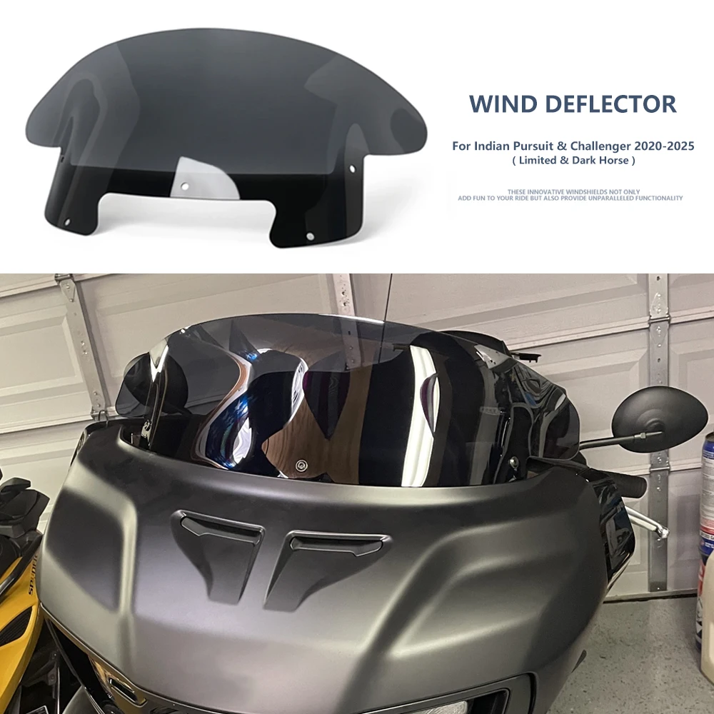 

New Motorcycle 11" Touring Screen Front Windshield Cover For Indian Pursuit Challenger Models 2020-2025 2024 2023 Accessories