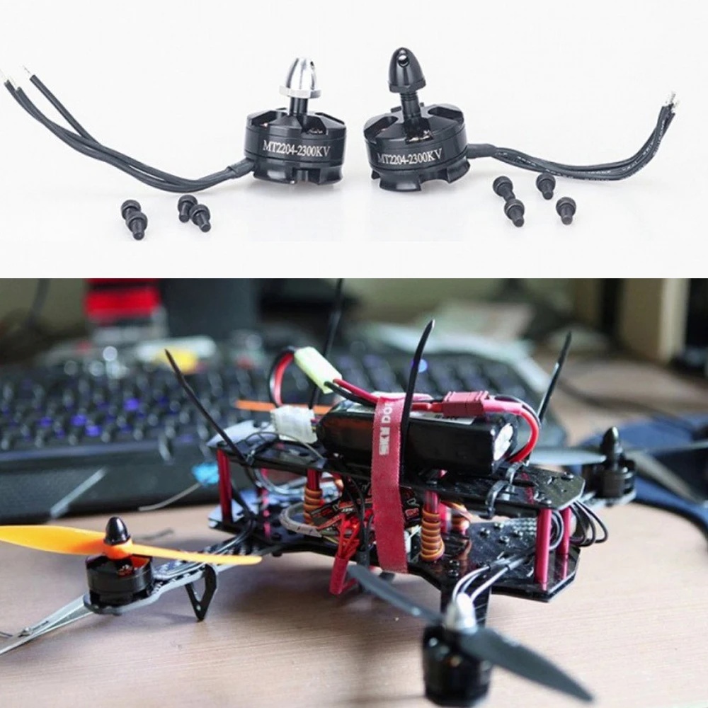 7.4-12.6V 2204 2300KV FPV Drone Model Quadcopter Fan External Rotor Brushless Motor MT2204 Multi-rotor Part