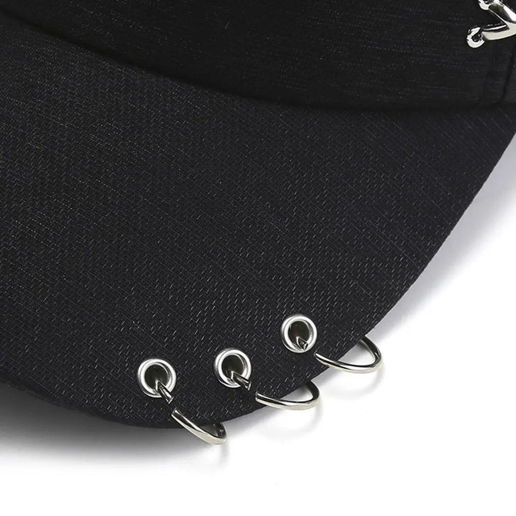 Stylish Ring Baseball Cap Wide Application Sweat Absorbing Quick-drying Cap With Rings Hiphop Y2k