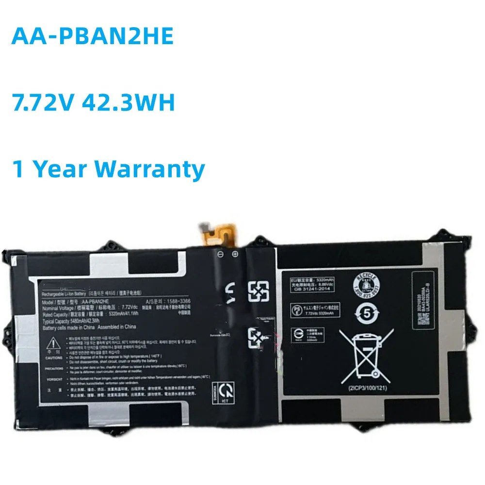 

New AA-PBAN2HE Battery For Samsung Galaxy Book GO NP340XLA-KA1US NP340XLA-KA2US Laptop Rechargeable Battery 7.72V 42.3Wh 5480mAh