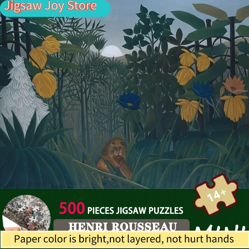 

Пазл «Тропические мечты» Анри Руасса — мини-пазл 15x10 дюймов из премиальной бумаги для взрослых, волшебный рождественский подарок для любителей искусства