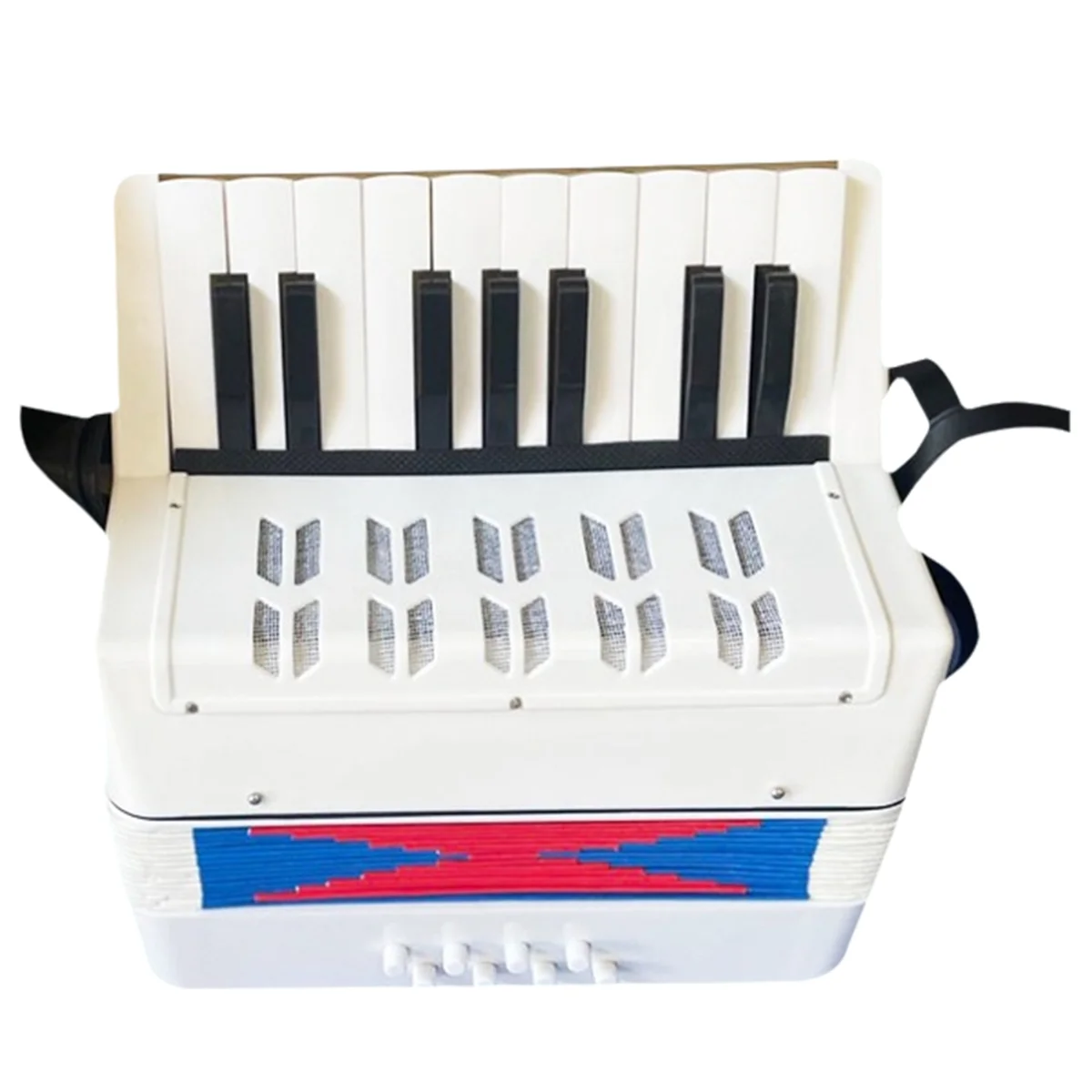 

White 17 Keys 8 Bass Accordion Children'S Educational Musical Instrument for Students Beginners-ABJQ