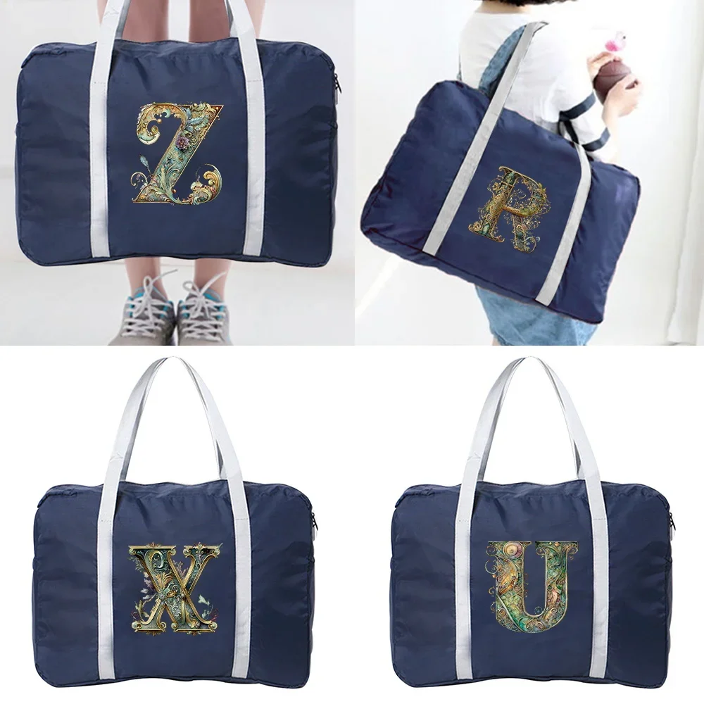 Travel Organizer Zipper Cosmetic Bag Outdoor Suitcase Bags To Carry with You Graphic Letter Print Pattern Travel Luggage Bags