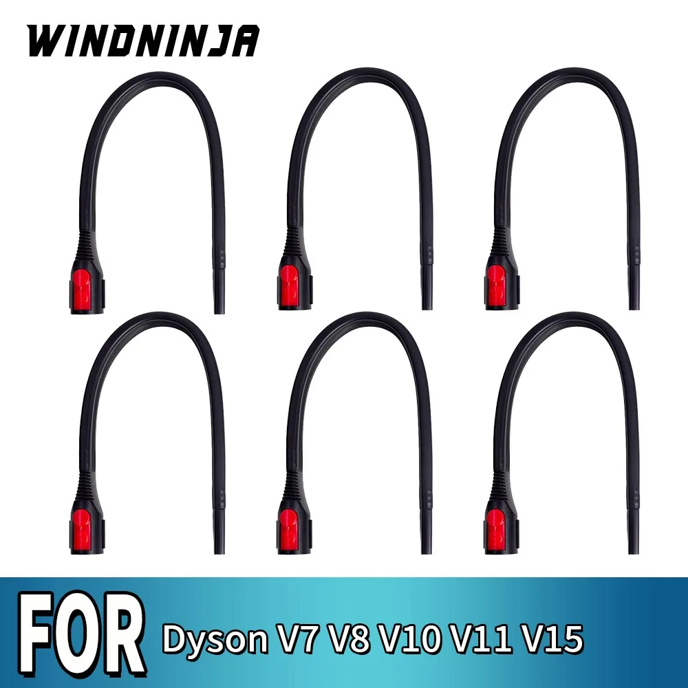 Boquilla de Succión Plana Larga para Aspiradora Dyson V7 V8 V10 V11 V15, Manguera Flexible para Grietas, Herramienta de Repuesto