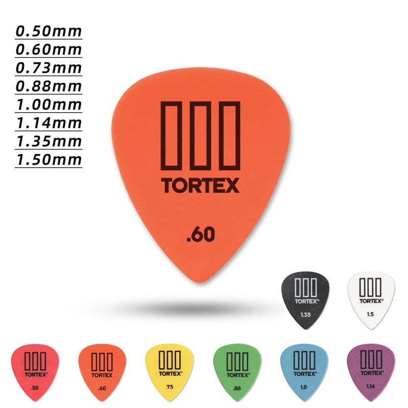 Dunlop  Pick. 462R TORTEX material matte non-slip acoustic/electric guitar picks. Thickness: 0.5/0.6/0.73/0.88/1.00/1.14/1.35mm.