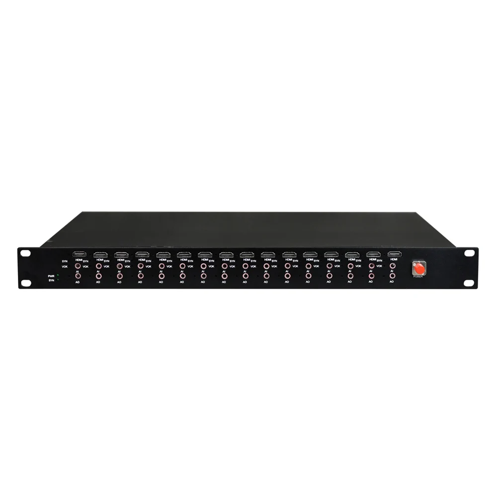 16-Port 4K 60Hz HD Video to Fiber Converter
