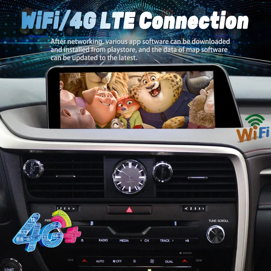 12.3inch Android Car Multimedia Video Player Radio For Lexus RX 450H 200t 350 300 RX200t Rx450h RX350 RX300 GPS Navigation 256GB