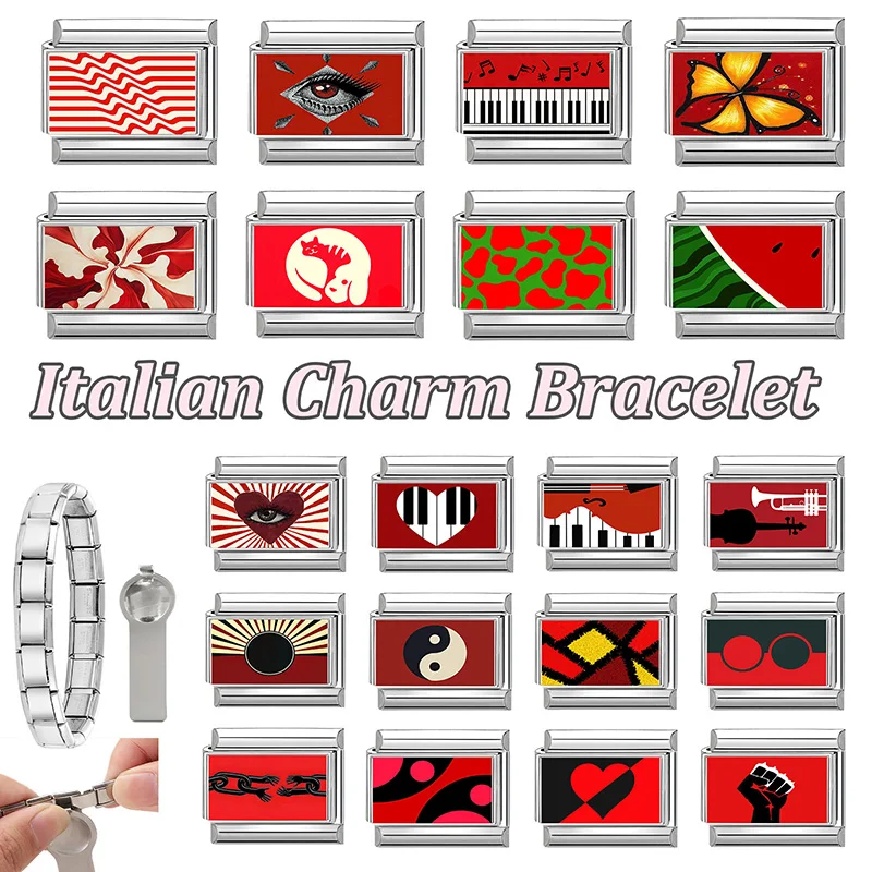 جديد جميل الحيوانات الأليفة القطط والكلاب وصلات سحرية إيطالية تناسب 9 مللي متر سوار الفولاذ المقاوم للصدأ النساء الرجال DIY بها بنفسك صنع المجوهرات