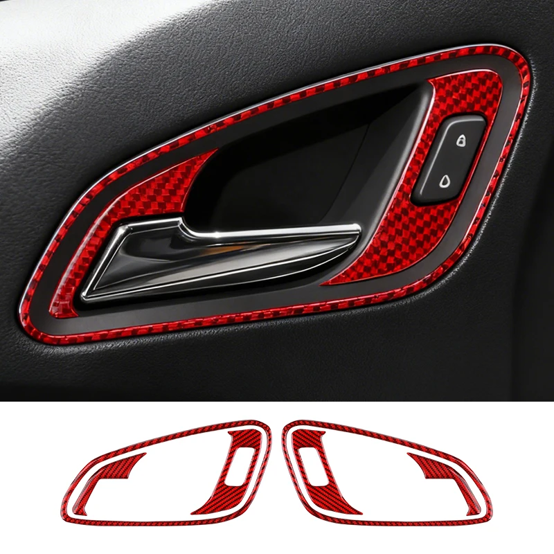 For Chevrolet Colorado (2015-2022) Carbon Fiber Car Door Inner Handle Frame Trim Sticker Car Interior Custom Tuning Accessories