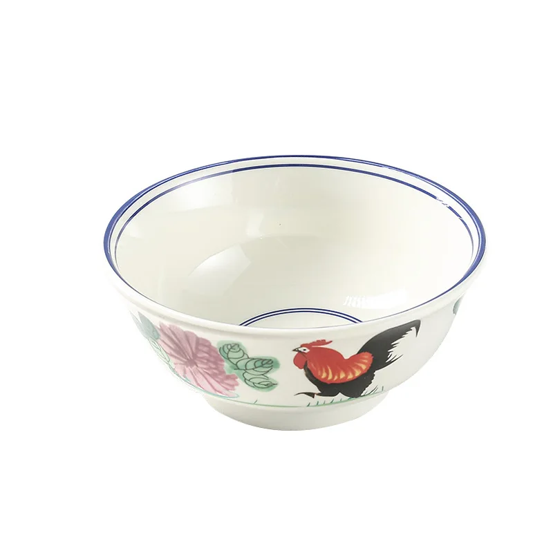 

LTT commercial nostalgic melamine tableware pig's foot rice bowl imitation porcelain high temperature resistant noodle bowl