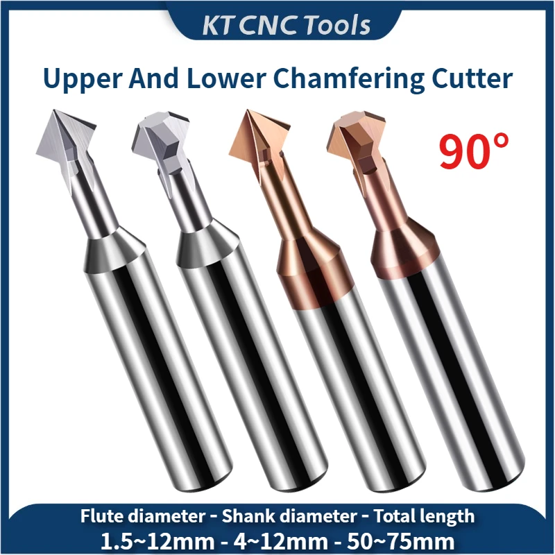 

КТ ЧПУ 90 ° Фреза для снятия фаски с верхним и нижним внутренним отверстием Фреза из карбида вольфрамовой стали Режущие инструменты с ЧПУ