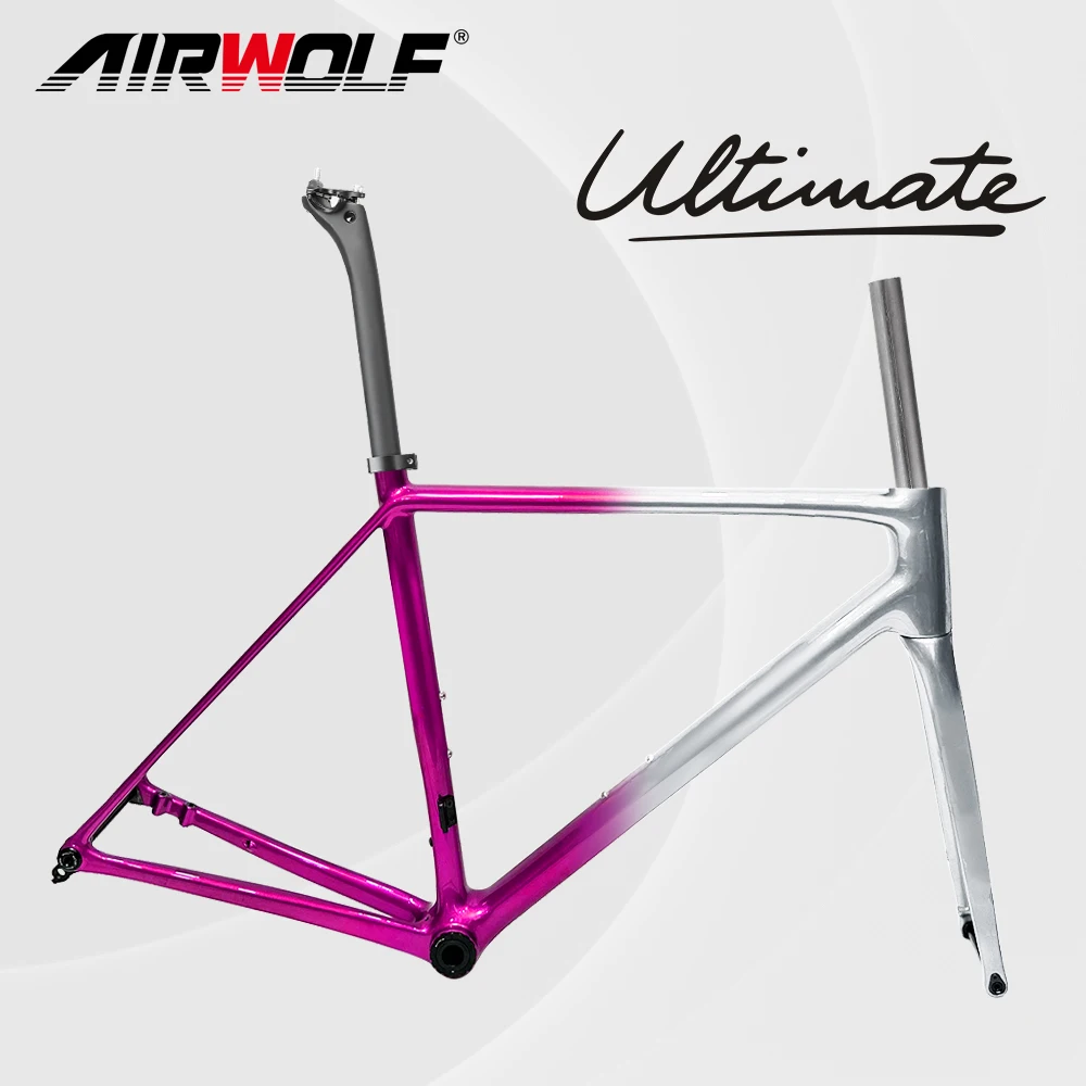 

2025 T1200 Carbon Road Bicycle Frameset Ultralight 800g Disc Brake T47 Thread Max 32C DI2 Road Racing Bike Frame UDH Hanger