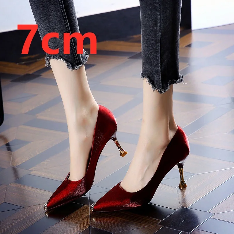 Cresfimix Zapatos De Mujer Women Sexy Elegant Luxury High Quality Leather Stiletto Heel Shoes Lady Black Pink Office Pumps A1293