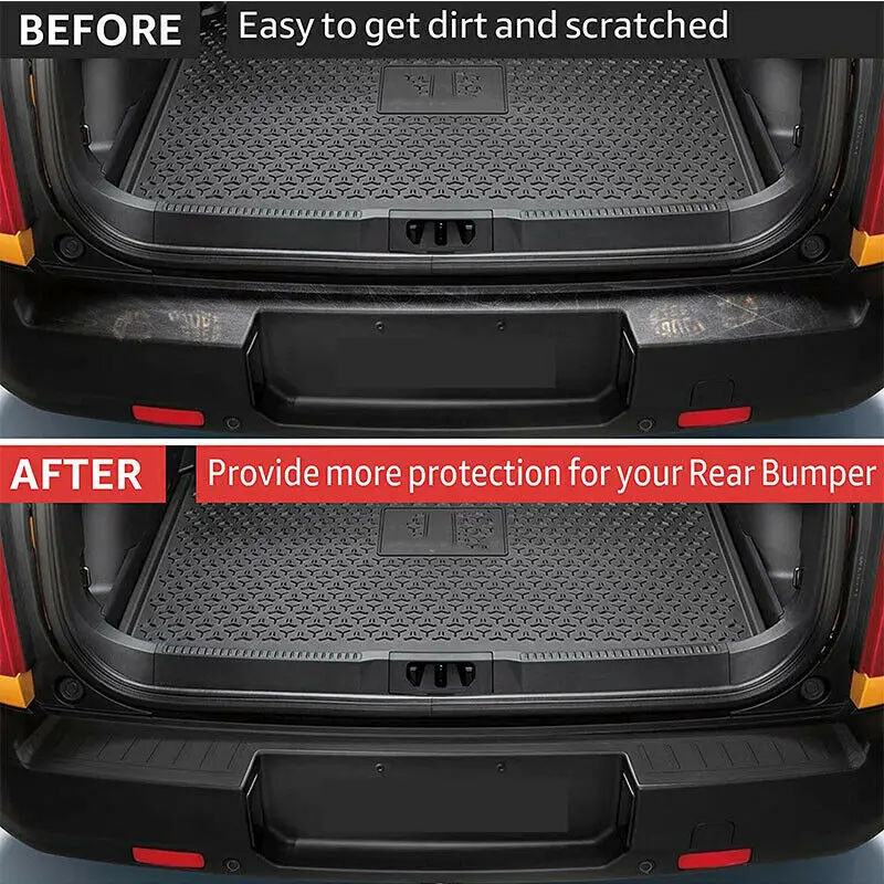 TPE Rear Bumper Guard Car Trunk Door Guard Strips Plate Protector Cover for Ford Bronco Sport 2021-2024 Exterior Accessories