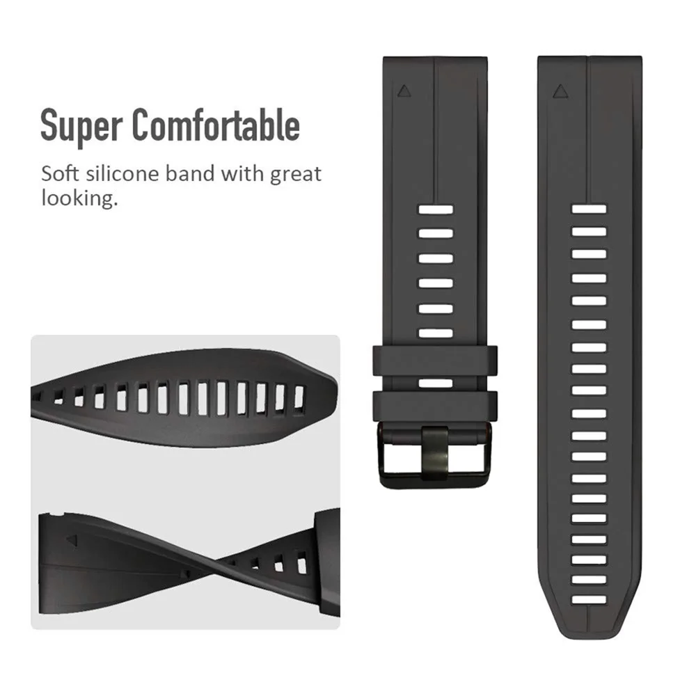 26MM 22MM Watchband Strap For Garmin Epix 2 Pro/Enduro 2 /Descent MK2 MK2i Mk1 G1 Silicone Quick Fit Watch Band Bracelet  Correa