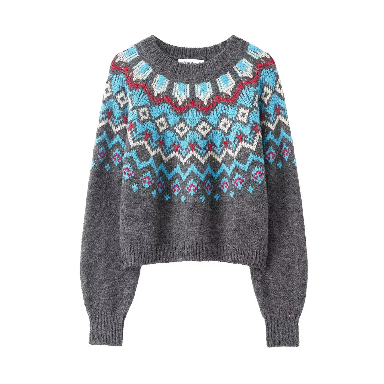 

Women Autumn Winter Jacquard Knitted Sweater Female O-Neck Long Sleeve Sweater Lady Fashion Knitwear Pullovers Clothing