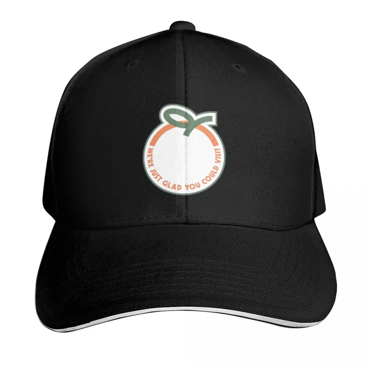 Orange Juice Song Sticker Baseball Cap Streetwear Hip Hop Trendy Vintage Retro Embroidered Lightweight Packable