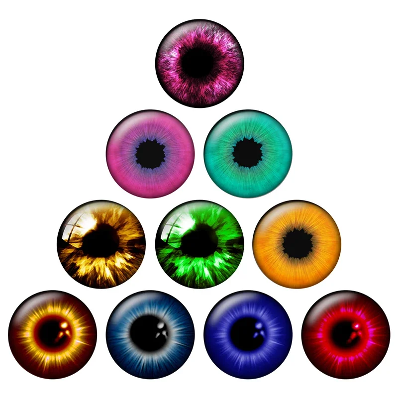 24 Pcs/lot Blythe Doll Eyes Chips Super Thin Glass Pupil Eye Children DIY Accessories BH162