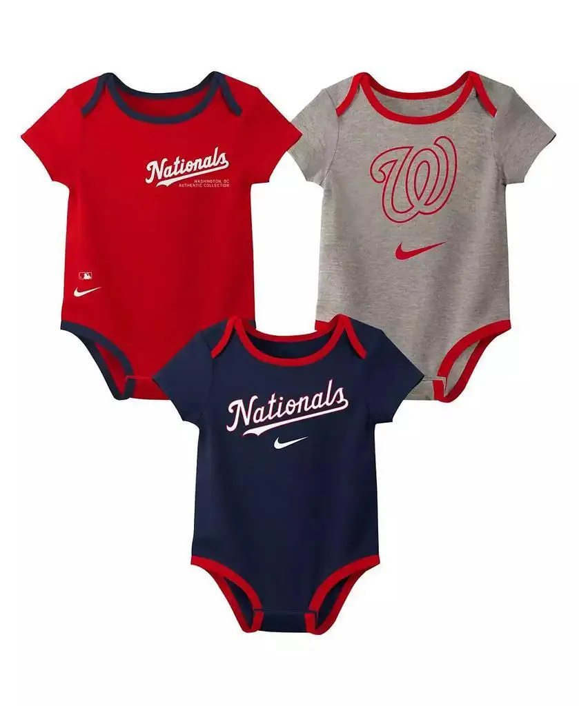Nike-Conjunto de Body de tres piezas para bebé, niño y niña, Colección auténtica de los Estados Unidos