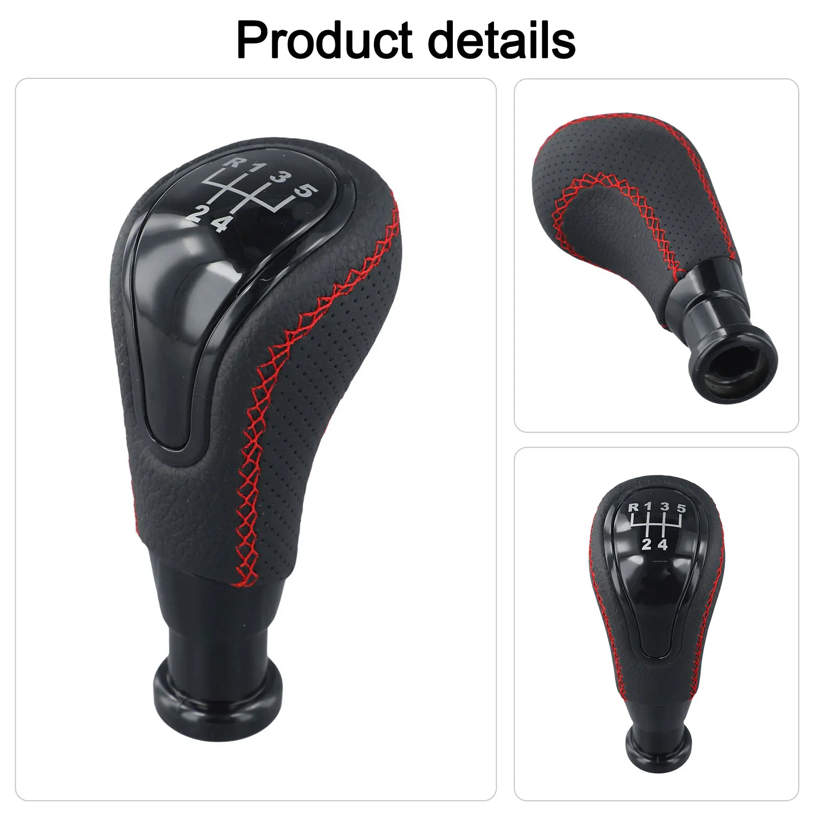 

Прочная ручка переключения передач Рычаг переключения передач Долговечная работа Кожаный материал премиум-класса Элегантный элегантный дизайн Встроенный из АБС-пластика