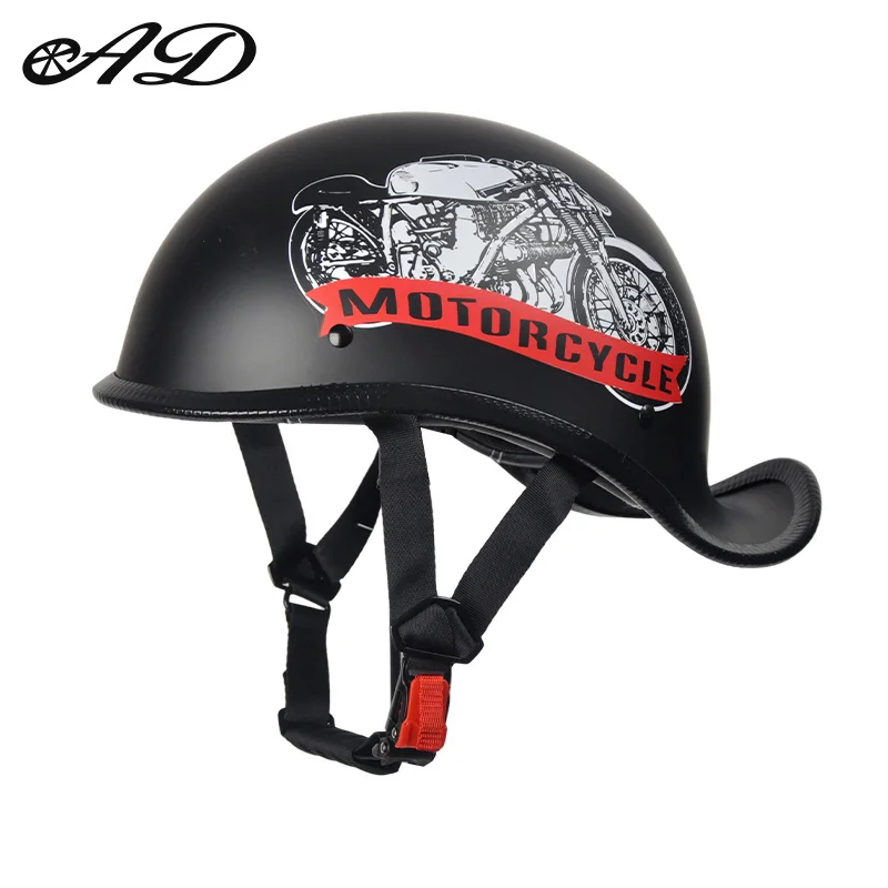 High Quality Motorcycle Half Face Retro Scoop Helmets Custom Factory Design with Comfortable Abs Lining Cycling Helmet Wholesale