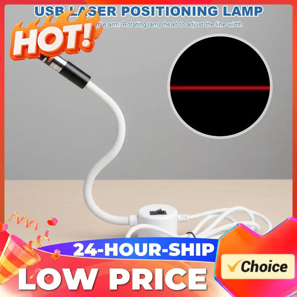 USB Magnetischer Positionierungs-Laserleiter Roter Laser-Positionierungslicht für Nähmaschine Quilting Handwerk Werkbank-Ausrichtungszubehör