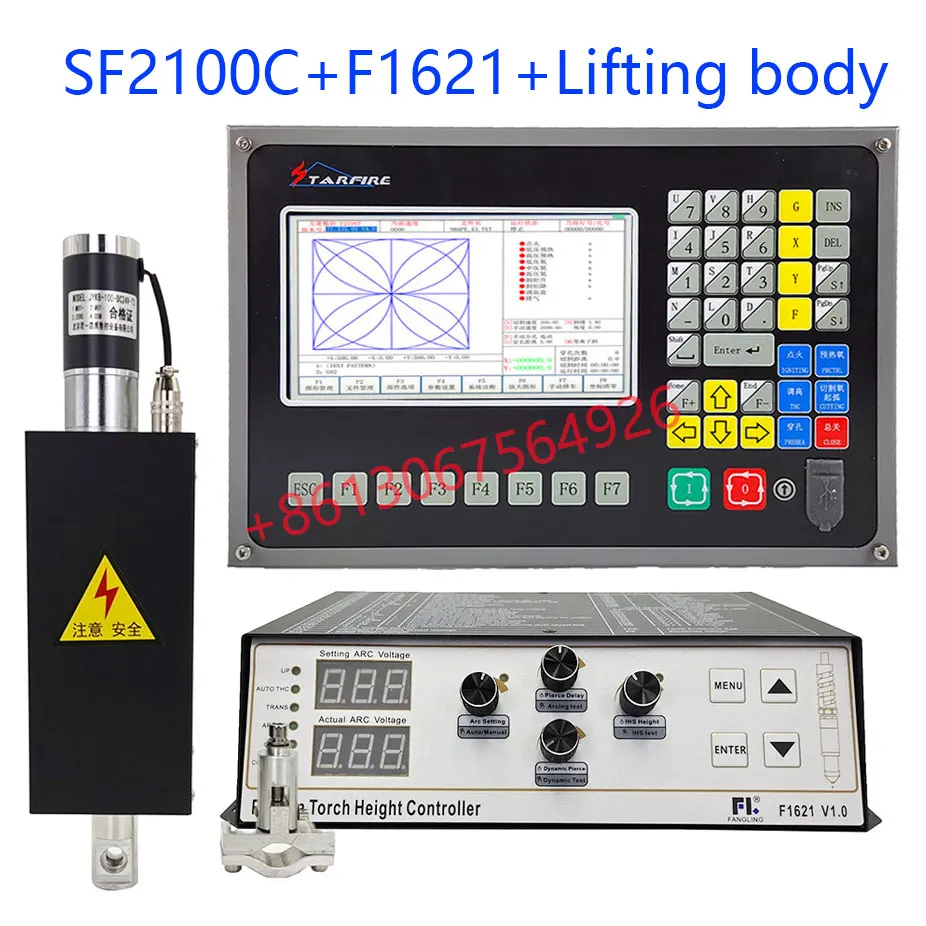 

SF2100C Plasma controller lifting body JYKB-100-DC24V cutting torch height controller F1621 digital arc voltage height adjuster