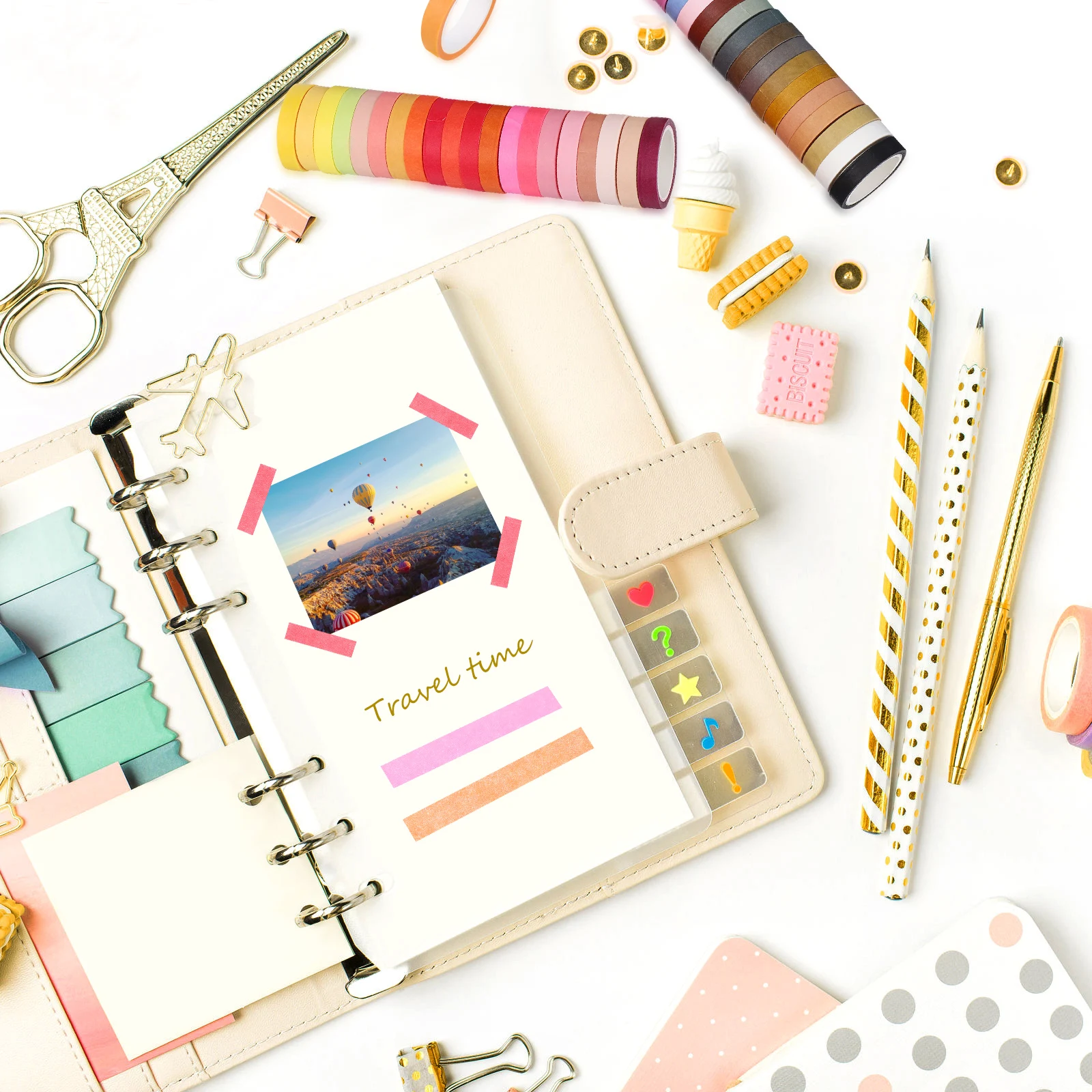 

60 Rolls Bright Rainbow Washi Tape Strong Adhesive Colored Masking Tape for Journals Scrapbooks DIY Crafts Scrapbook DIY Tapes