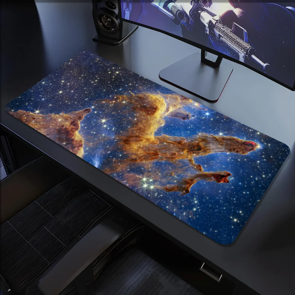 Podkładka pod mysz Galaxy Nebula Space Universe, antypoślizgowa, pogrubiona, duża, z obszyciem, do biura, dla studentów, do gier. — zdjęcie produktu 6