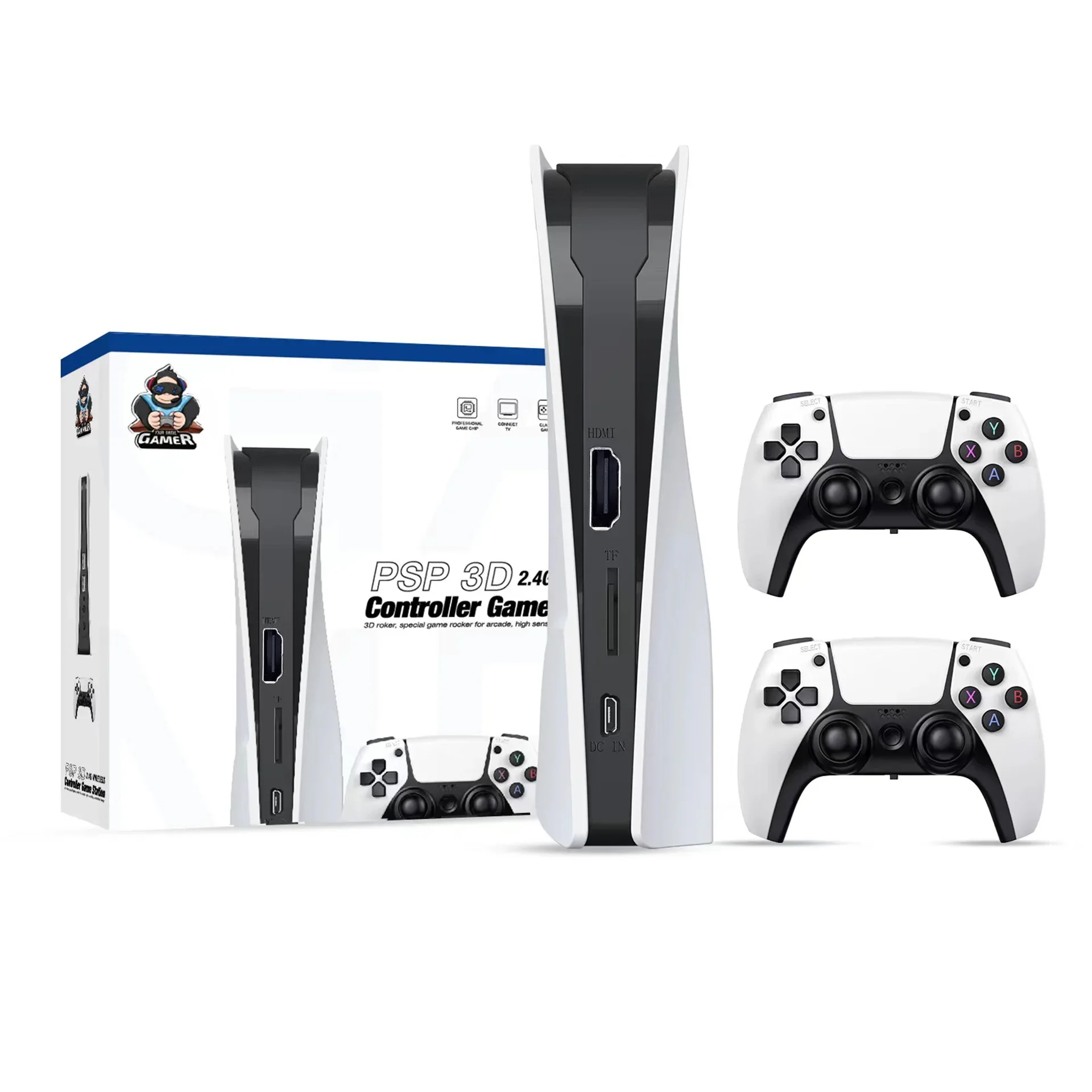 Hot Q10 3D Game Stick 64G 128G Video console retro 4K home game console 2.4G doubles Wireless game controller supporting For PSP - Image 2