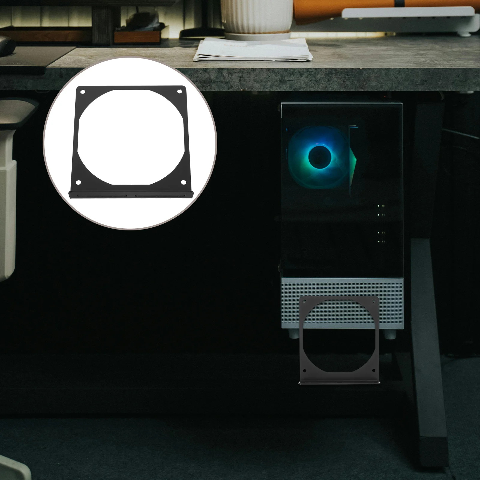 

Fan Mounting Bracket Kit For Computer Radiator Cooling Compact Design Easy Installation Compatible With Cpu Cooler Pc Case