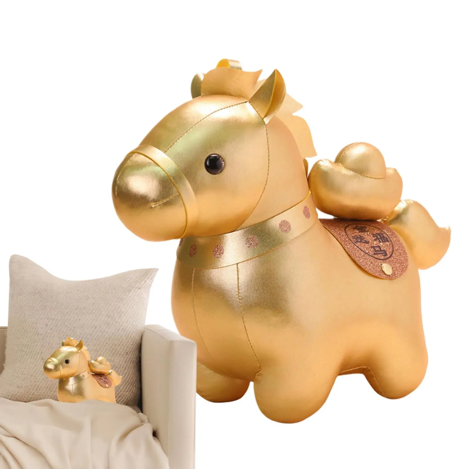 

Мягкое животное, китайский Новый год, лошадь, плюшевая игрушка, лошадь, талисман, сумка, подвеска для спальни, гостиной, кабинета, автомобиля, детей, подростков