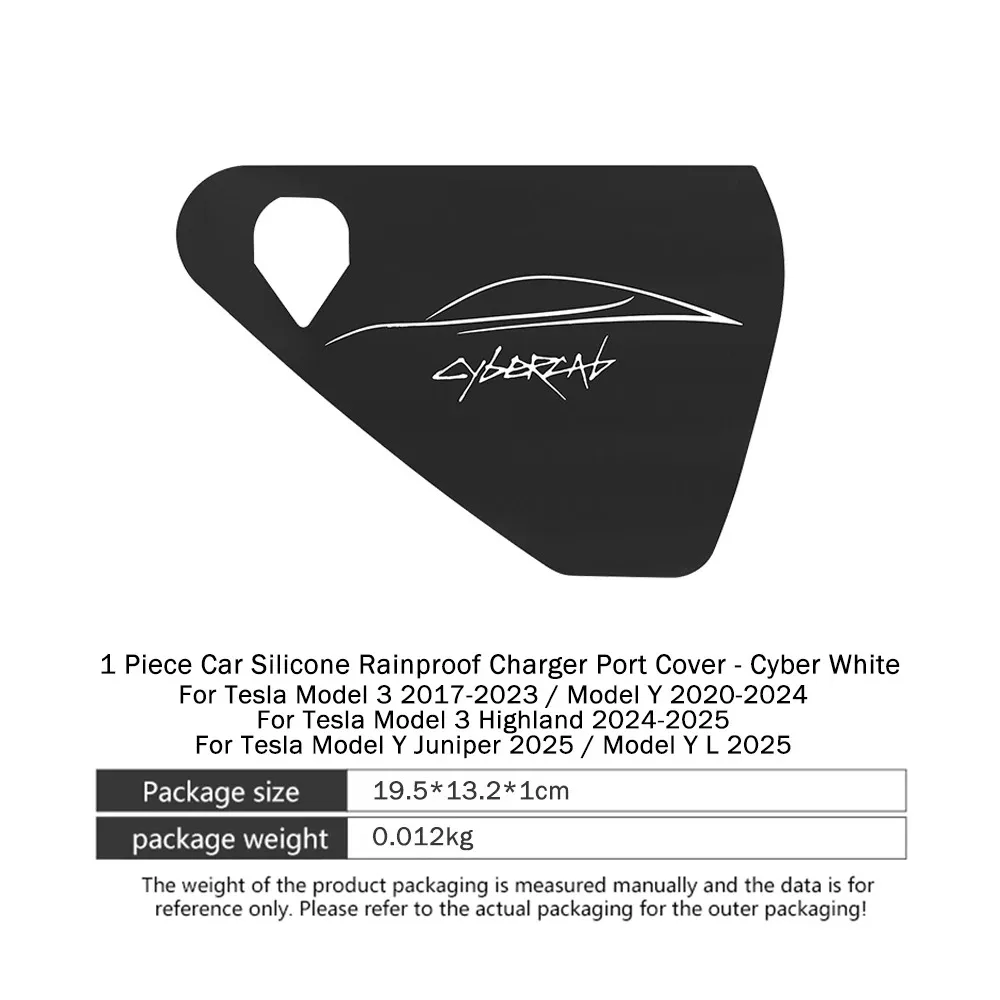 Ladeanschlussabdeckung für Tesla Model 3 Highland Y Juniper Model YL, regenfest, staubdicht, Silikon, Autoschutzteile 2018-2026 – Detail 8