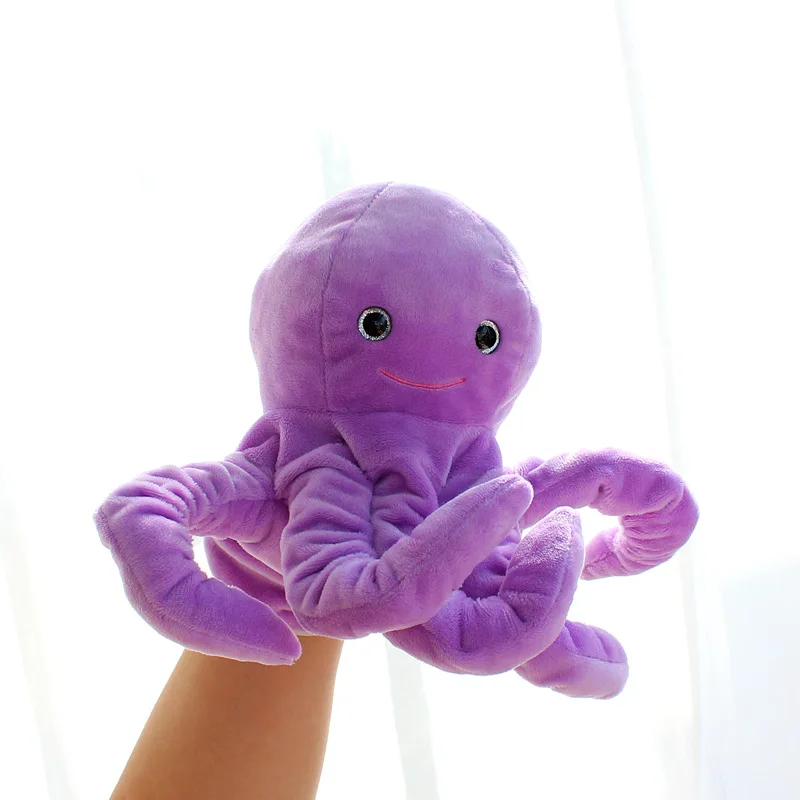 

Ручная кукла Фиолетовый осьминог с открытым ртом Мягкая плюшевая игрушка Мягкий подарок для детей