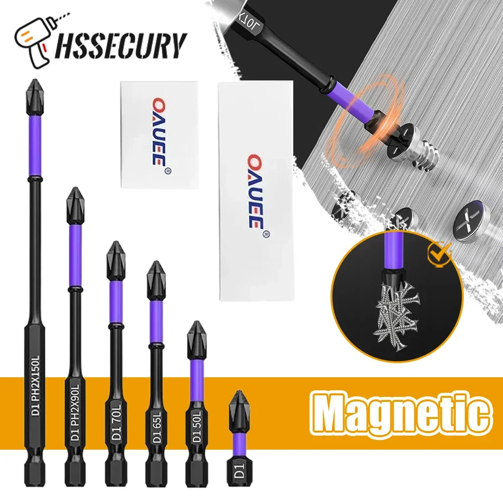 

Non-Slip Impact Batch Head Strong Magnetic Cross High Torque Hardness Screw 25/50/65/70/90mm Waterproof Ph2 Screwdriver Bits Set