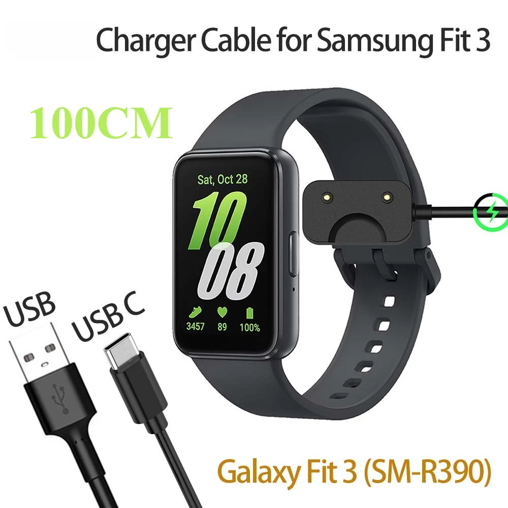 USB replacement charger for Samsung Galaxy Fit3 SM-R390 USB-C smartwatch charger charging cable