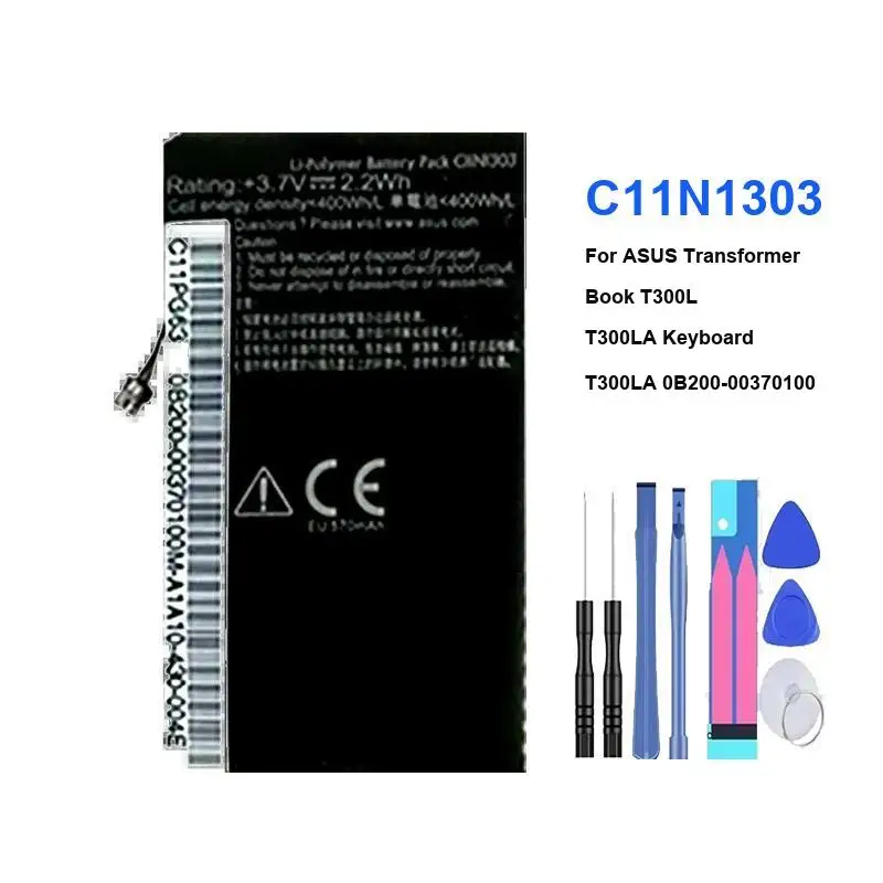 Battery For Asus Transformer Book T300L T300LA Keyboard 0B200-00370100 2 - IN 1 Laptop Reliable Power C11N1303