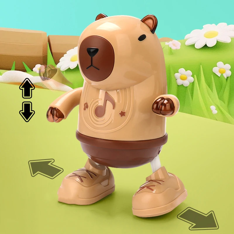 Bonita muñeca de capibara, juguete de baile eléctrico con luz y música para niños y niñas, regalos